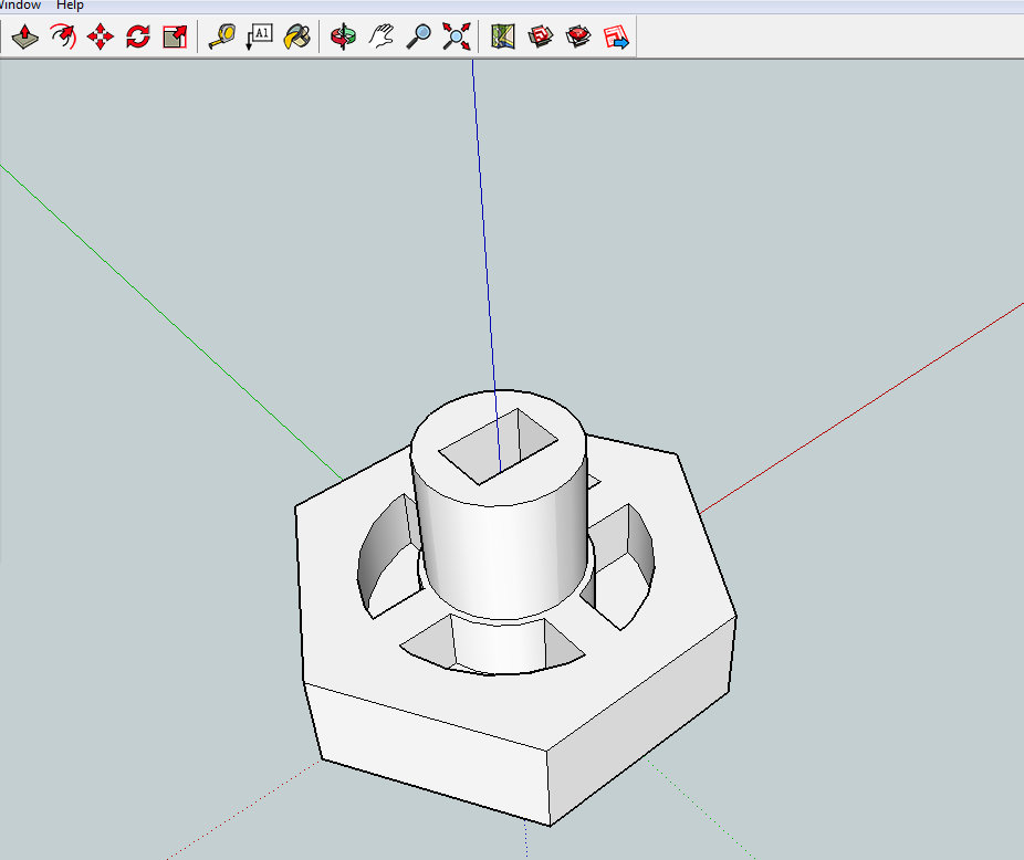 Oven knob modelled in SketchUp