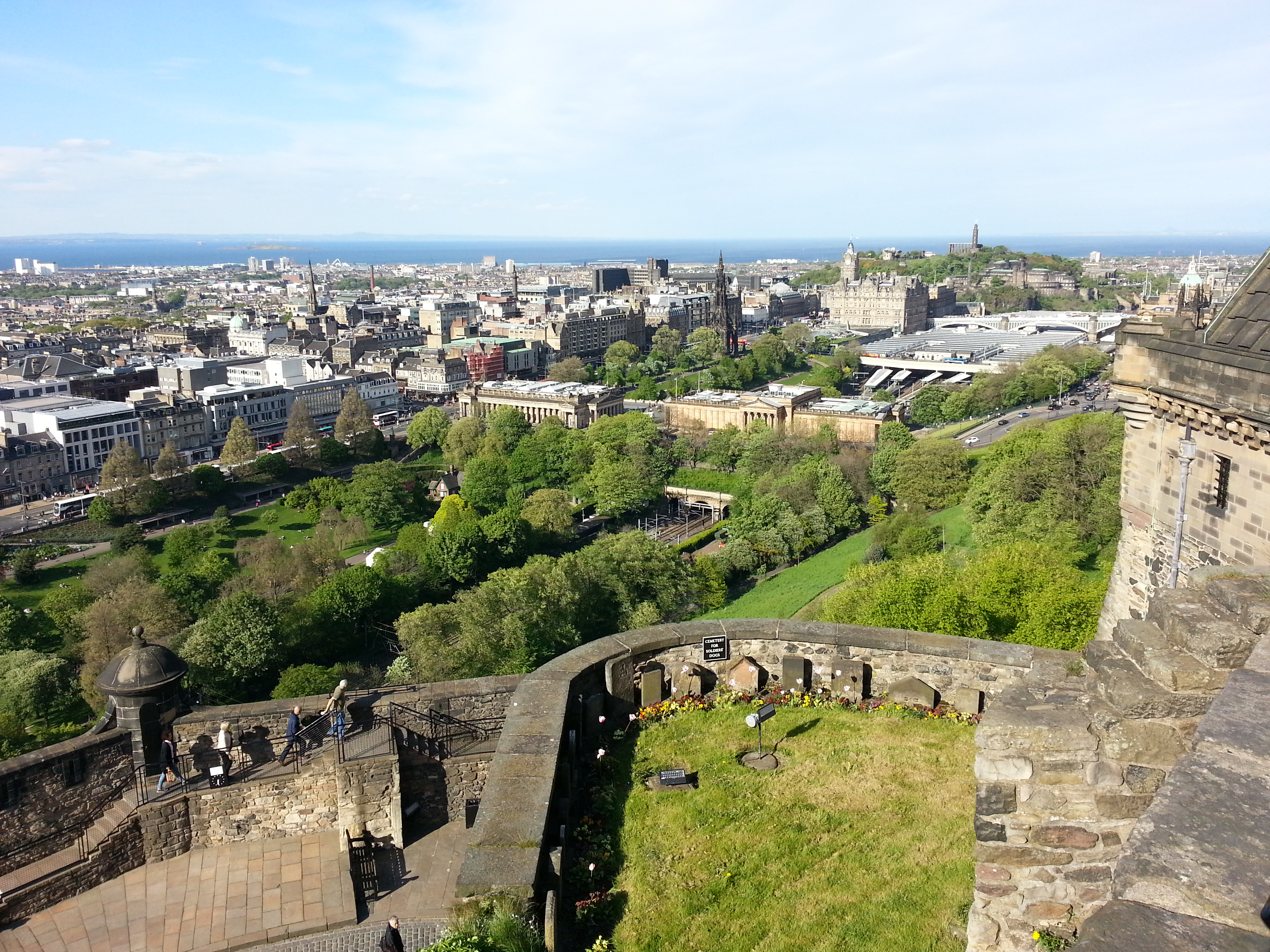 Edinburgh: New Town as seen from Castle walls