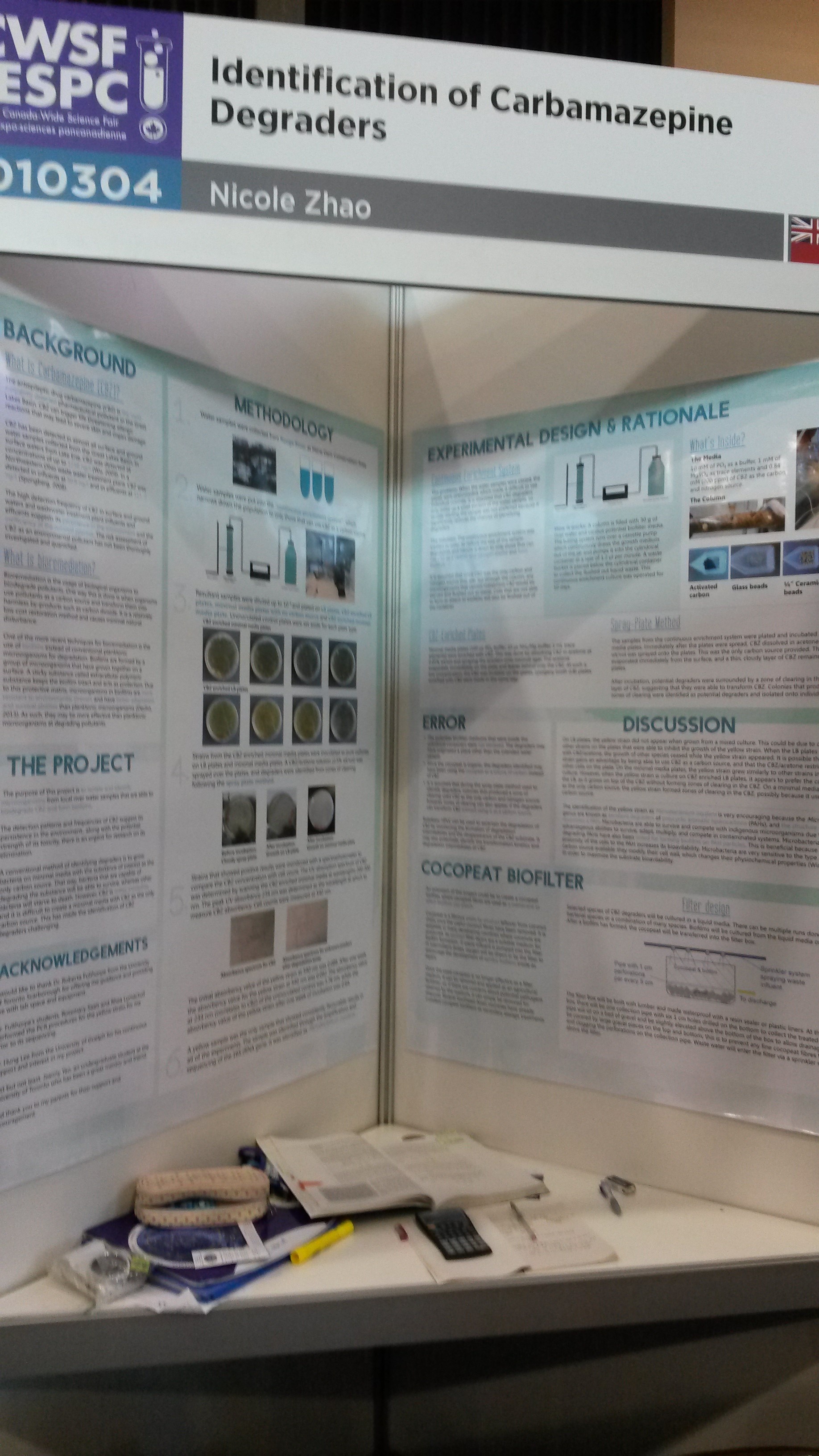 Carbamazepine biofiltration CWSF poster