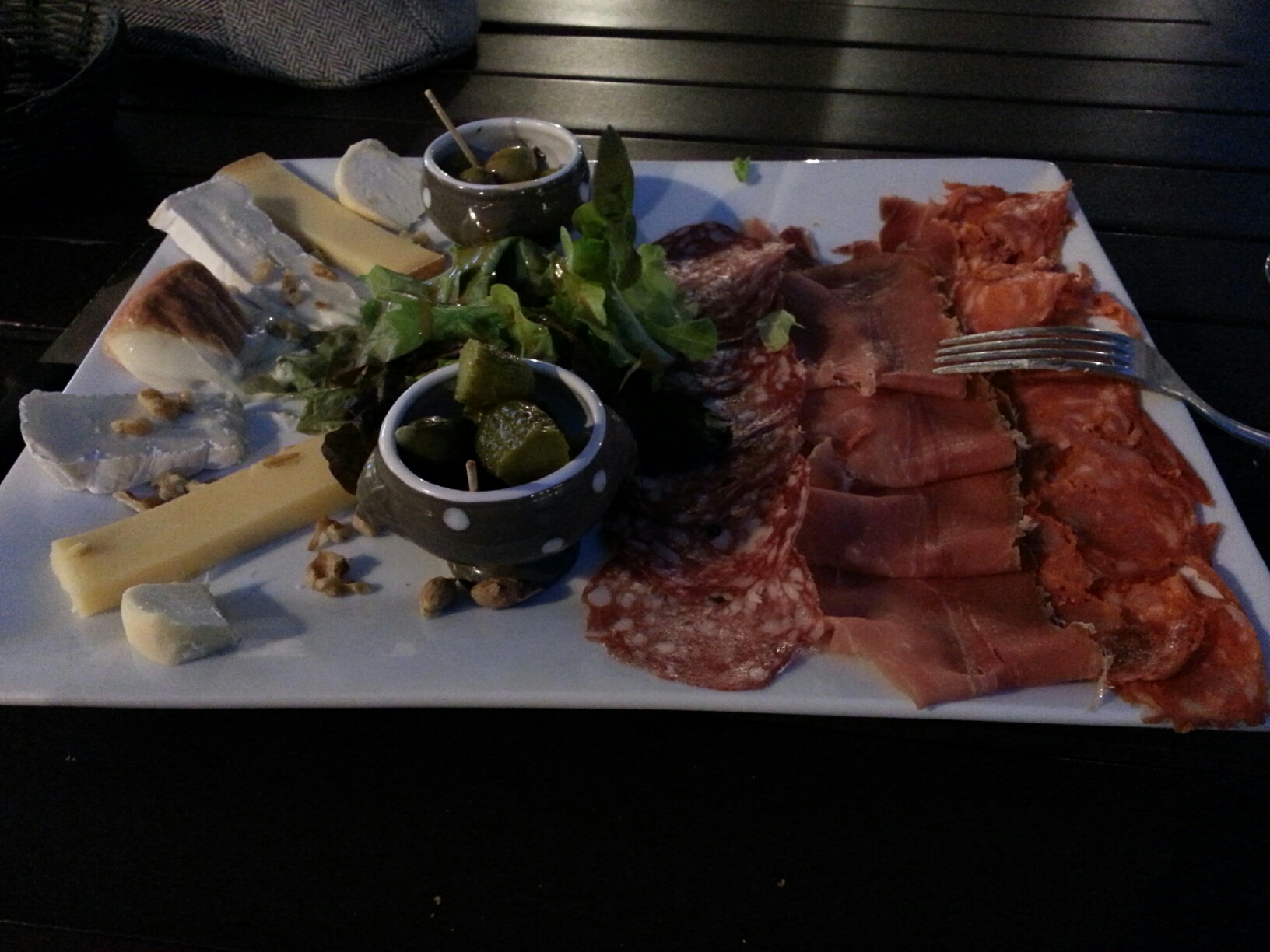 Charcuterie and cheese platter