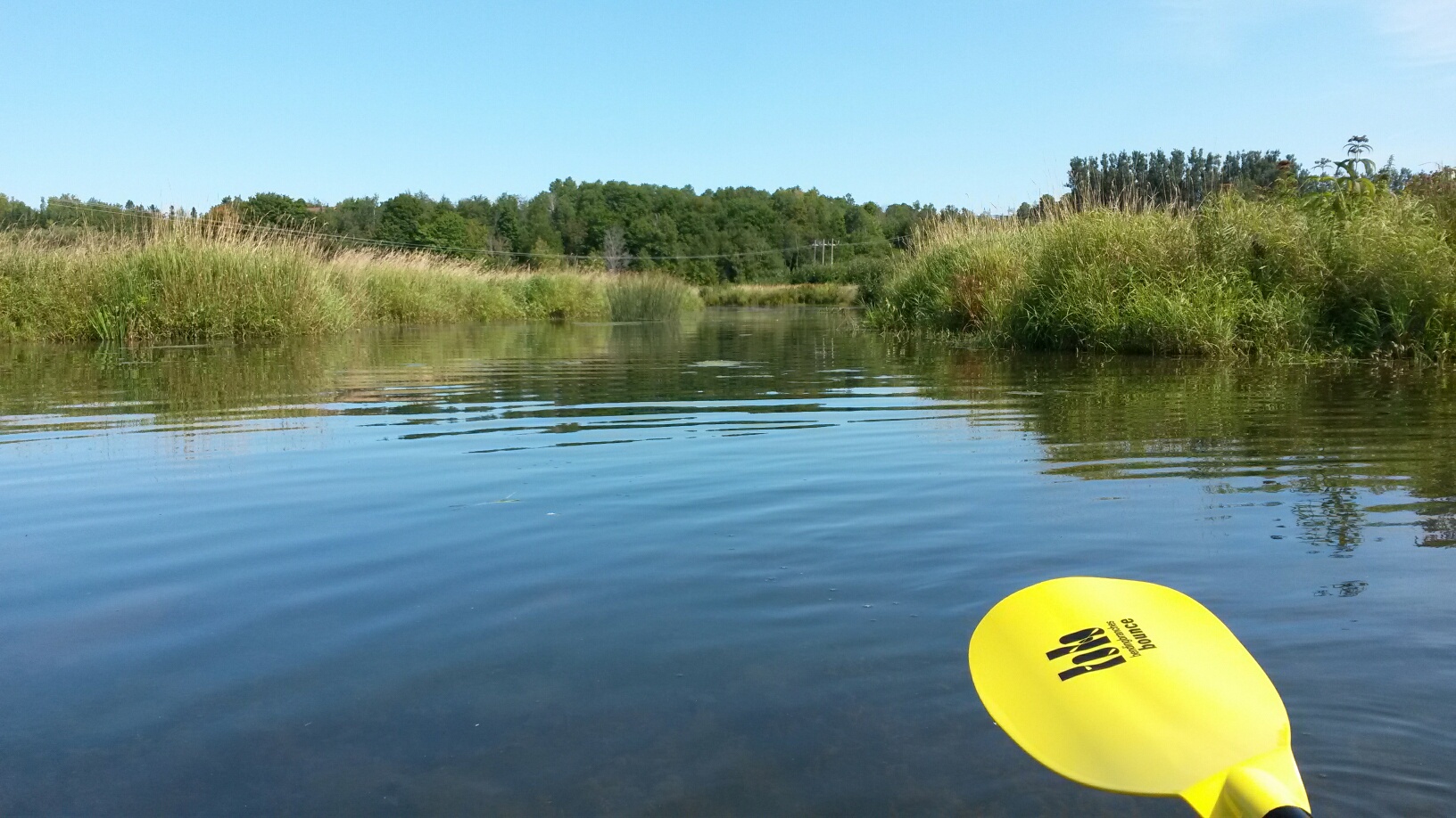 Paddling near the mouth of the Meduxnekeag River