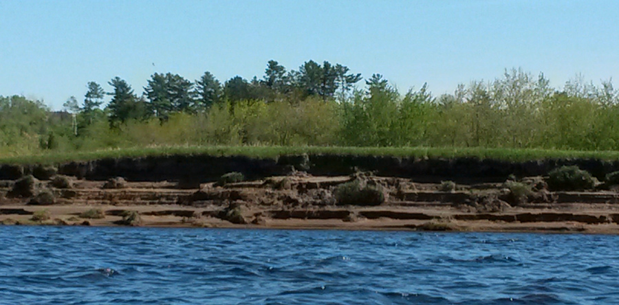 Scoured banks of Hartt Island