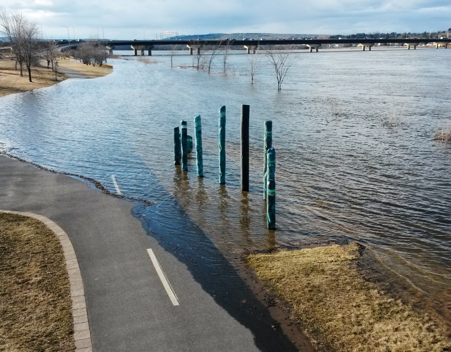 Watermark sculpture, Fredericton