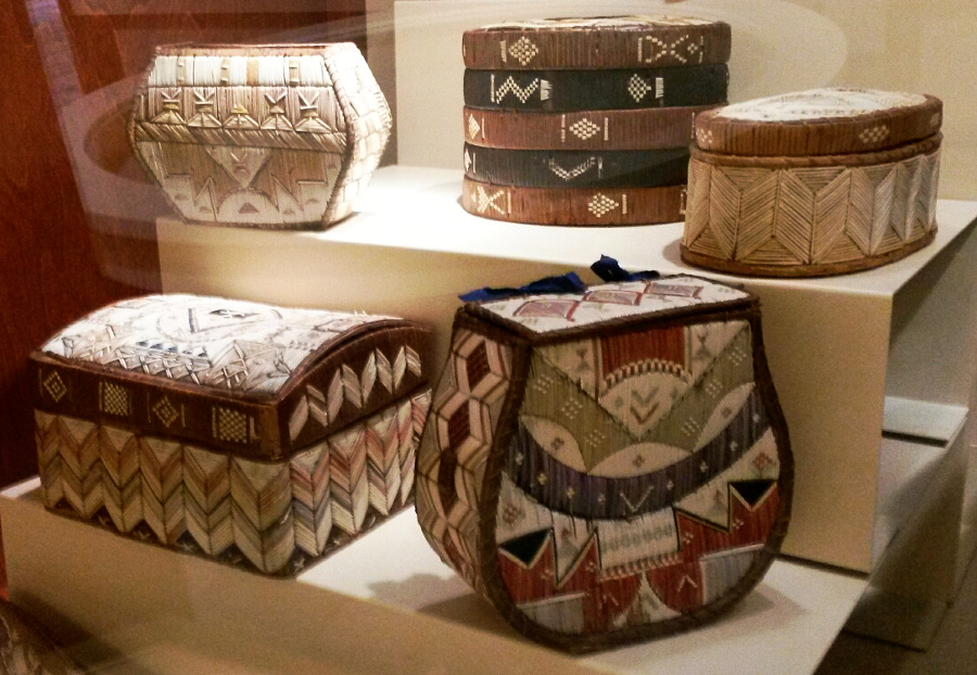 Quillwork baskets at the Millbrook Heritage Centre