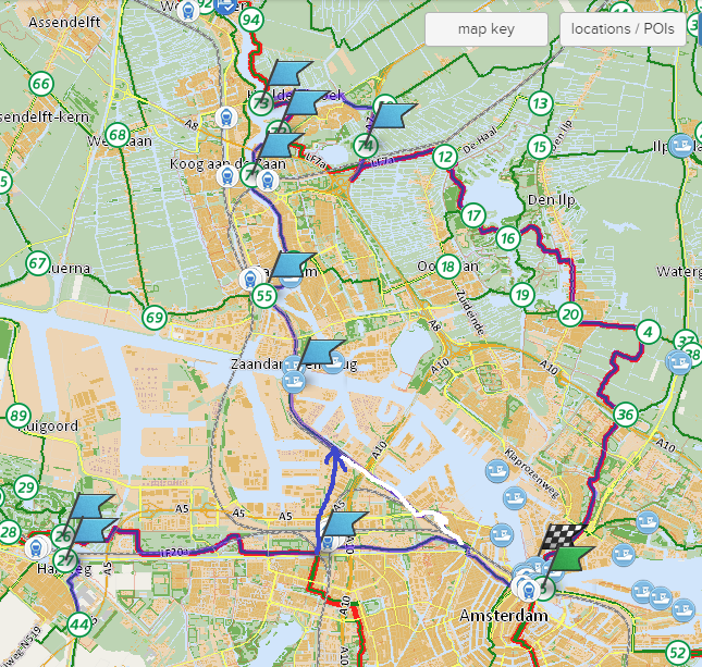 Bike route near Amsterdam