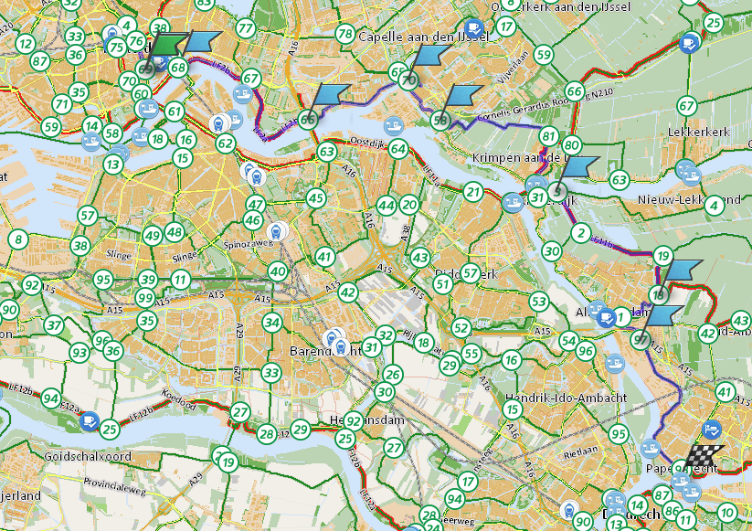 Bike route near Rotterdam