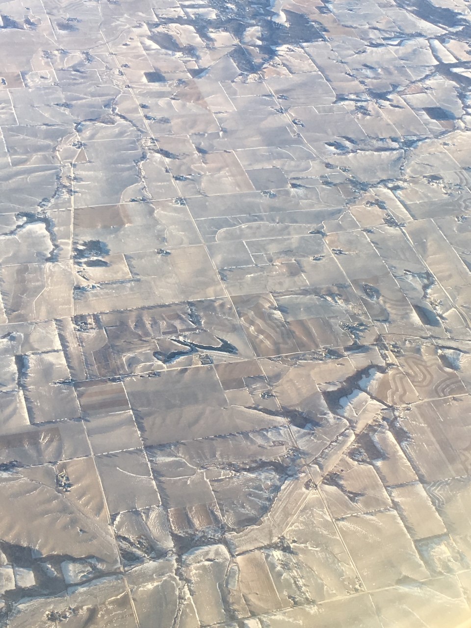 Aerial view of landscape in western Wisconsin